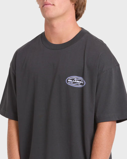 Billabong Men's Bad Dog OG Short Sleeve Cotton Tee Washed Black