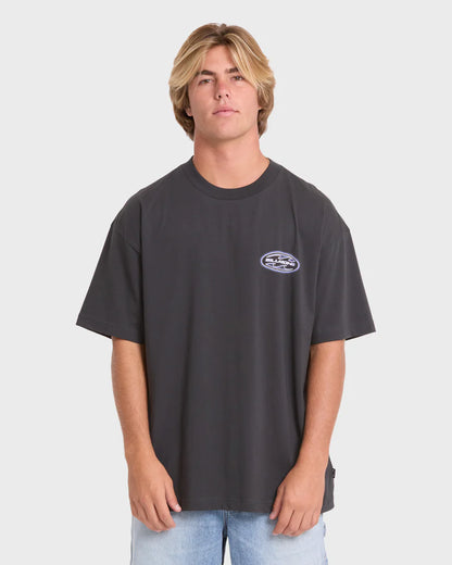 Billabong Men's Bad Dog OG Short Sleeve Cotton Tee Washed Black