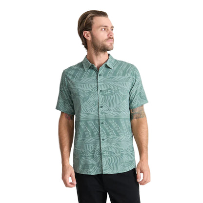 Roark Bless Up Breathable Stretch Shirt Slate Green