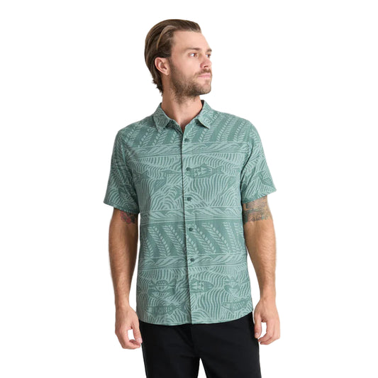 Roark Bless Up Breathable Stretch Shirt Slate Green