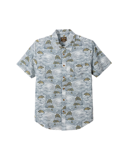 Dark Seas Bobby Short Sleeve Shirt Navy Gold