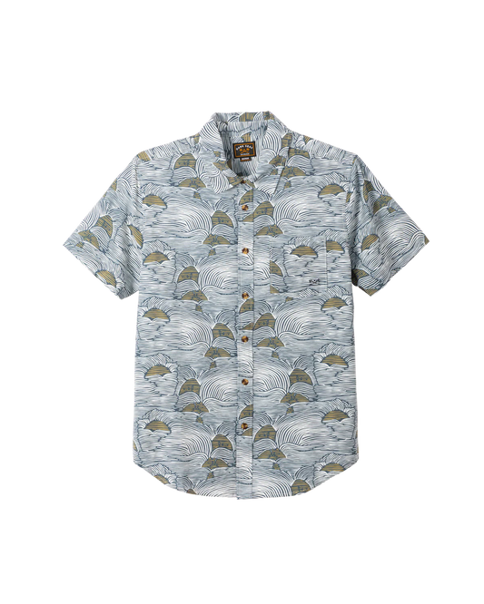 Dark Seas Bobby Short Sleeve Shirt Navy Gold