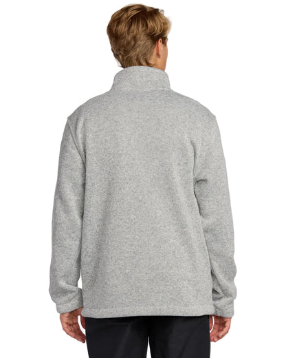 Billabong Boundary Mock Neck Zip Sweatshirt Gray Heather