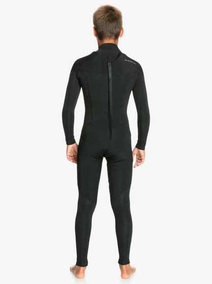 Quiksilver Boy's 4/3MM Everyday Sessions Back Zip Fullsuit Black