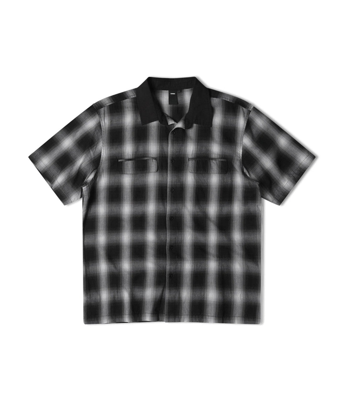 Former Broadcast Plaid SS Shirt Black Ombre