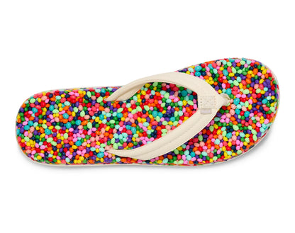 Sanuk Women's Bubblecush Sandals Rainbow Confetti