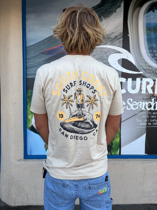 South Coast Mens Skelly tee Cream