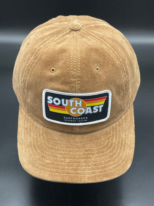 South Coast Adult Retro Stripe Cord Hat Brown