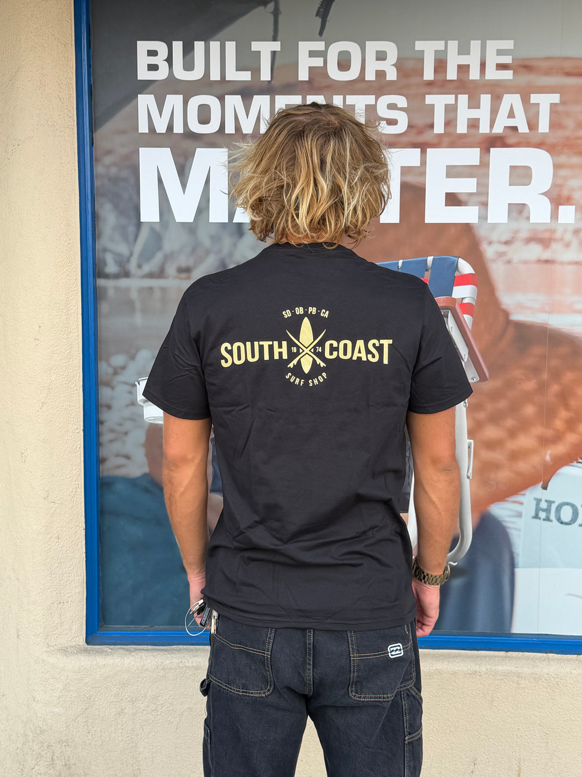 South Coast Mens Cross Logo Black