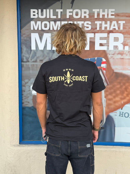 South Coast Mens Cross Logo Black