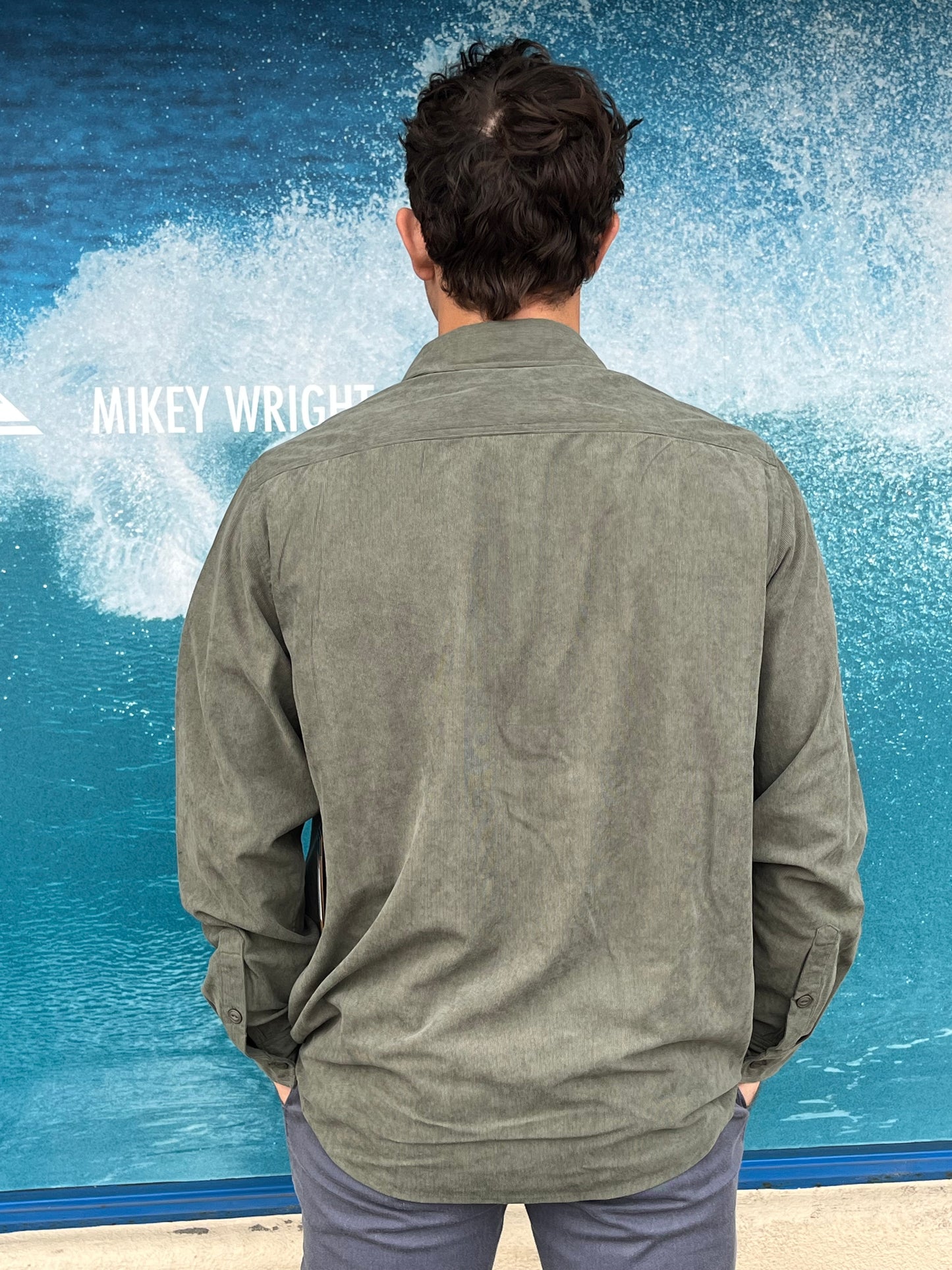South Coast Tazi Cord Button Up Olive
