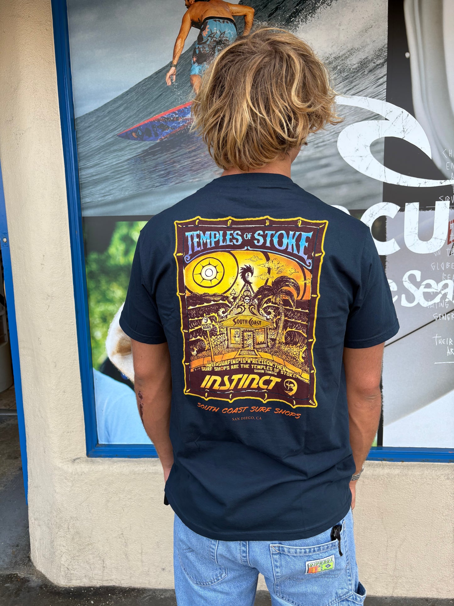 South Coast Mens Temple of Stoke tee Navy