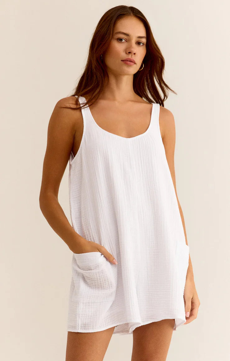 Z Supply Calibri Gauze Romper White