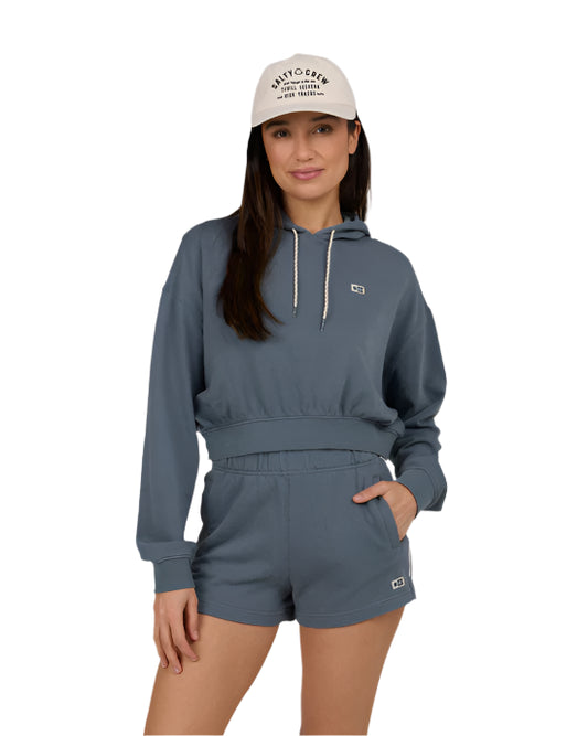 Salty Crew Women's Catamaran Fleece Hoodie Fin Blue