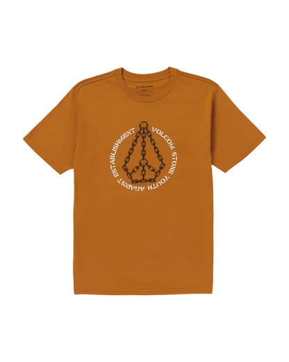 Volcom Men's Circle Stone Short Sleeve Tee Chestnut Brown