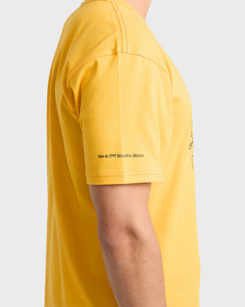 Quiksilver Pacifico Coastal Paradise Short Sleeve Knit Tee Sunshine Yellow