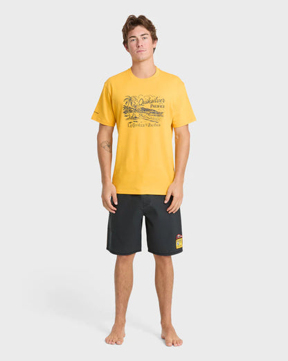 Quiksilver Pacifico Coastal Paradise Short Sleeve Knit Tee Sunshine Yellow