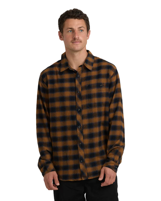 Billabong Coastline Long Sleeve Flannel Tobacco