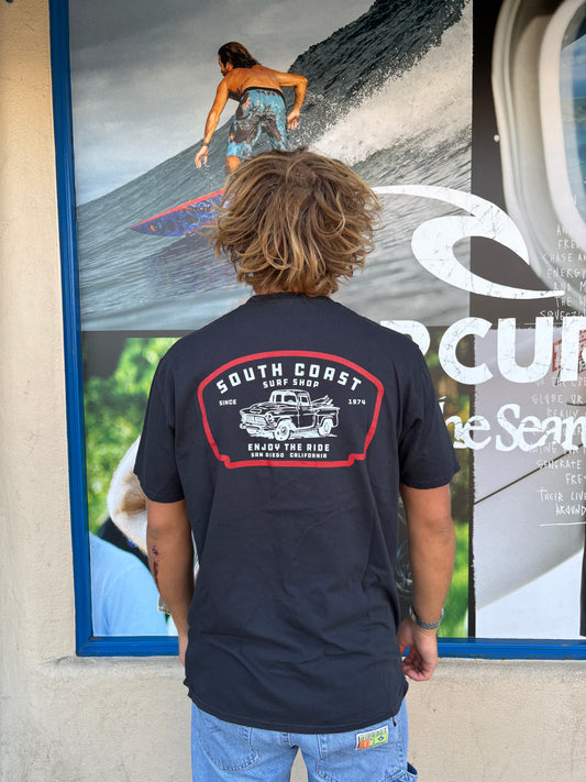 South Coast Mens Surf Check tee Black