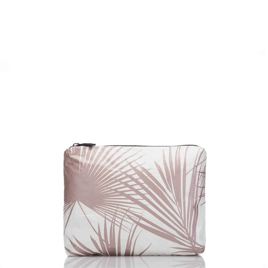 Aloha Day Palms Small Pouch Rose Gold