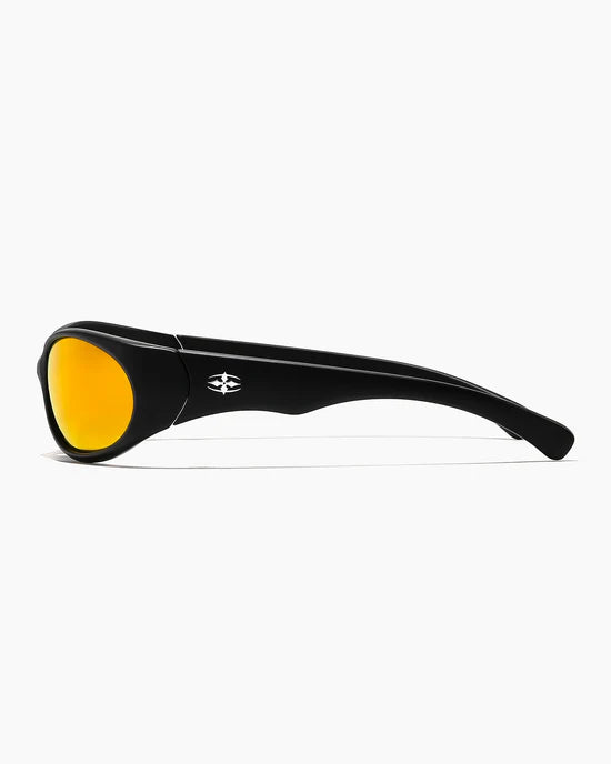 Ritual Vision Demon Speed Matte Black / Reflective Orange Polarized Sunglasses