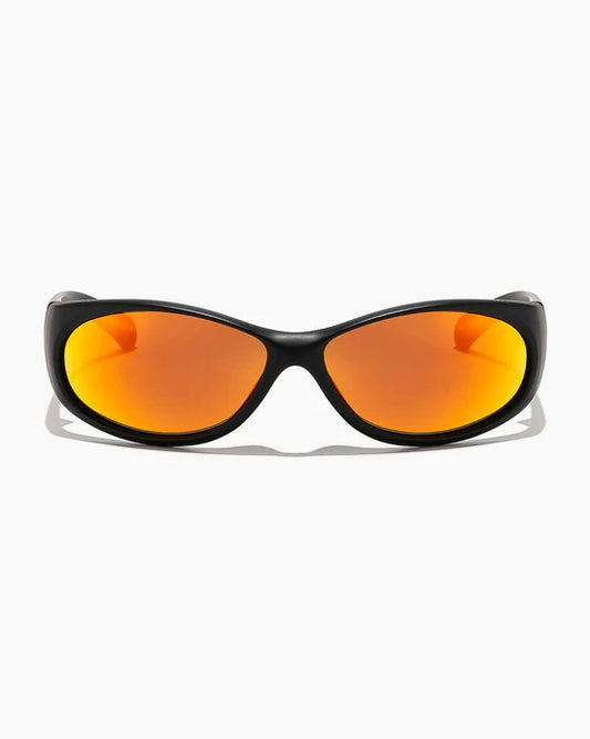 Ritual Vision Demon Speed Matte Black / Reflective Orange Polarized Sunglasses