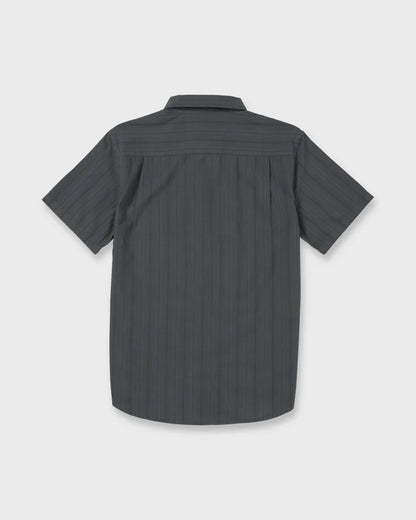 Quiksilver Dobby Stripe Classic Short Sleeve Shirt Iron Gate