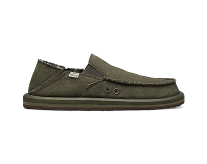 Sanuk Men's Donny Hemp Shoes Army