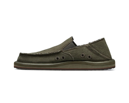 Sanuk Men's Donny Hemp Shoes Army