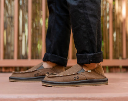Sanuk Men's Donny Hemp Shoes Army