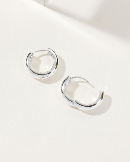 Huggie Hoop Earring Silver