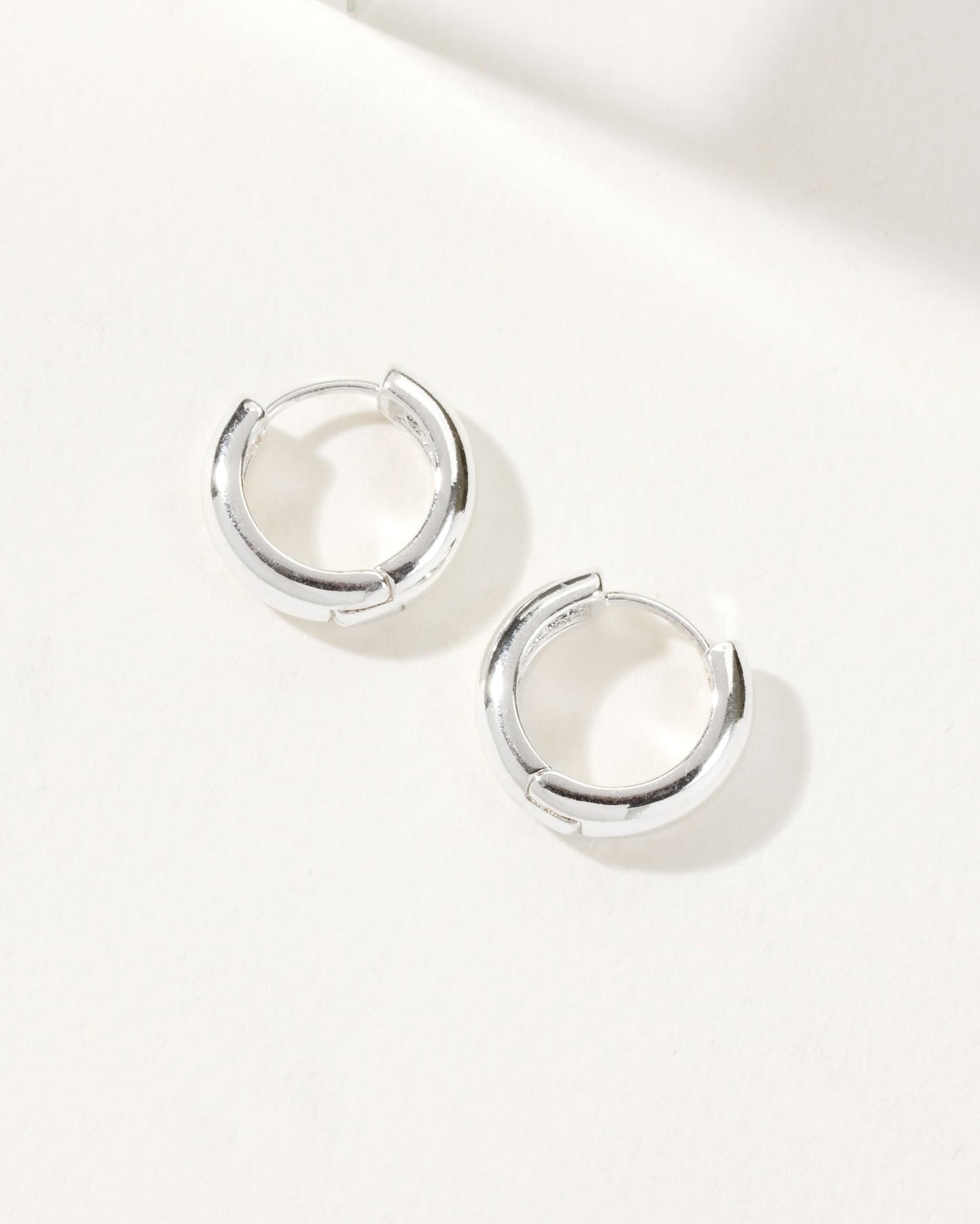 Huggie Hoop Earring Silver
