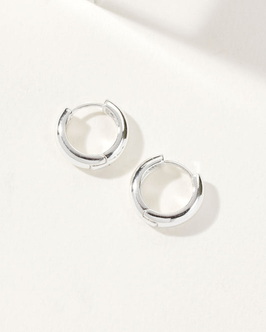 Huggie Hoop Earring Silver