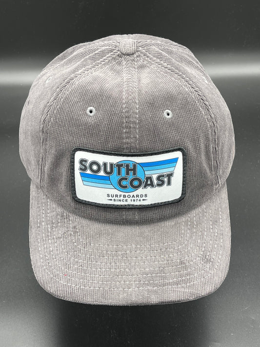 South Coast Adult Retro Stripe Cord Hat Dark Grey