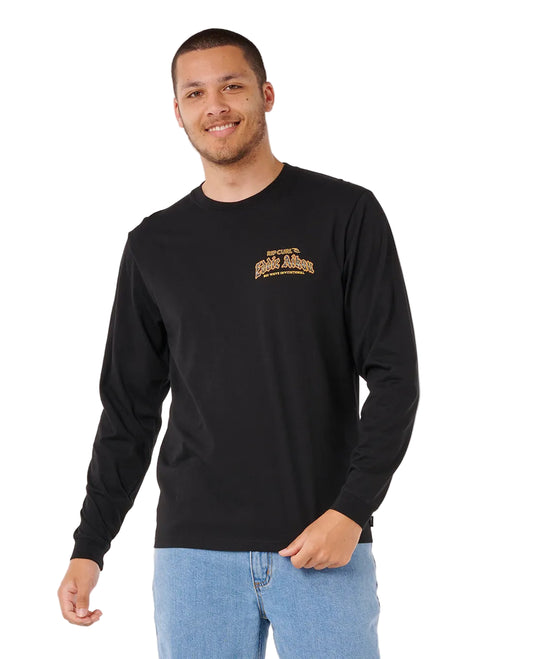 Rip Curl Eddie Would Go Poster Art Tee Long Sleeve Black