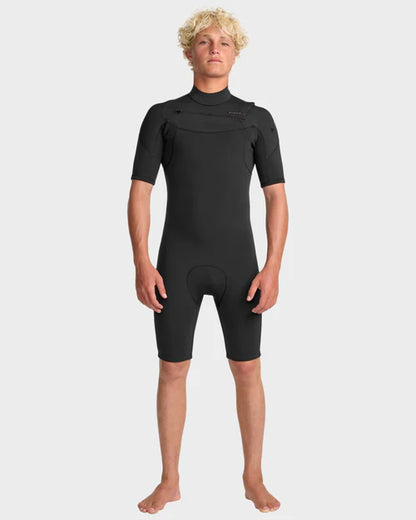 Quiksilver Men's Everyday Sessions Chest Zip 2/2MM Springsuit Black