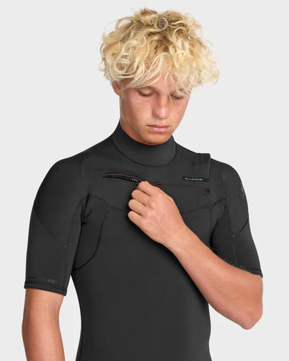 Quiksilver Men's Everyday Sessions Chest Zip 2/2MM Springsuit Black