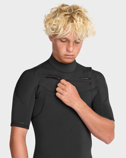 Quiksilver Men's Everyday Sessions Chest Zip 2/2MM Springsuit Black