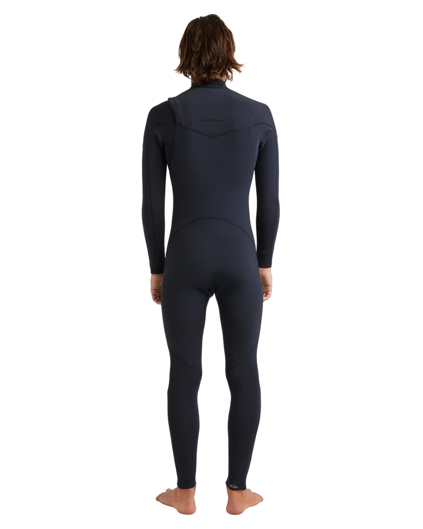 Quiksilver Everyday Sessions 3/2mm Chest Zip Wetsuit Black – Back View