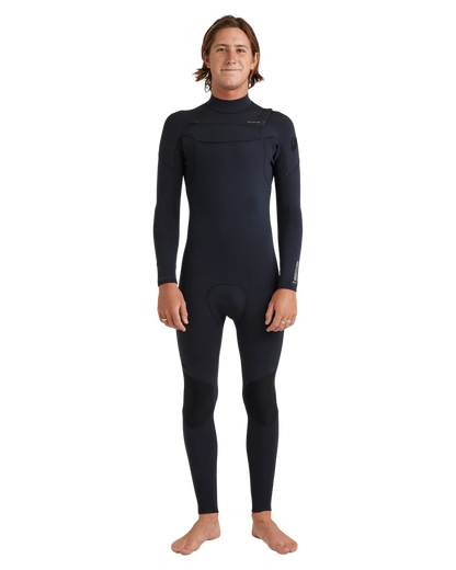 Quiksilver Everyday Sessions 3/2mm Chest Zip Wetsuit Black – Front View
