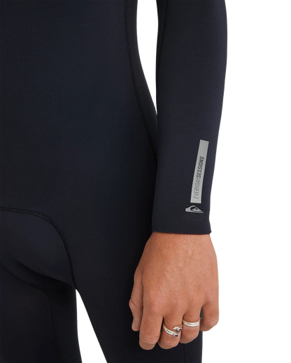 Quiksilver Everyday Sessions 3/2mm Chest Zip Wetsuit Black – Sleeve Logo Detail