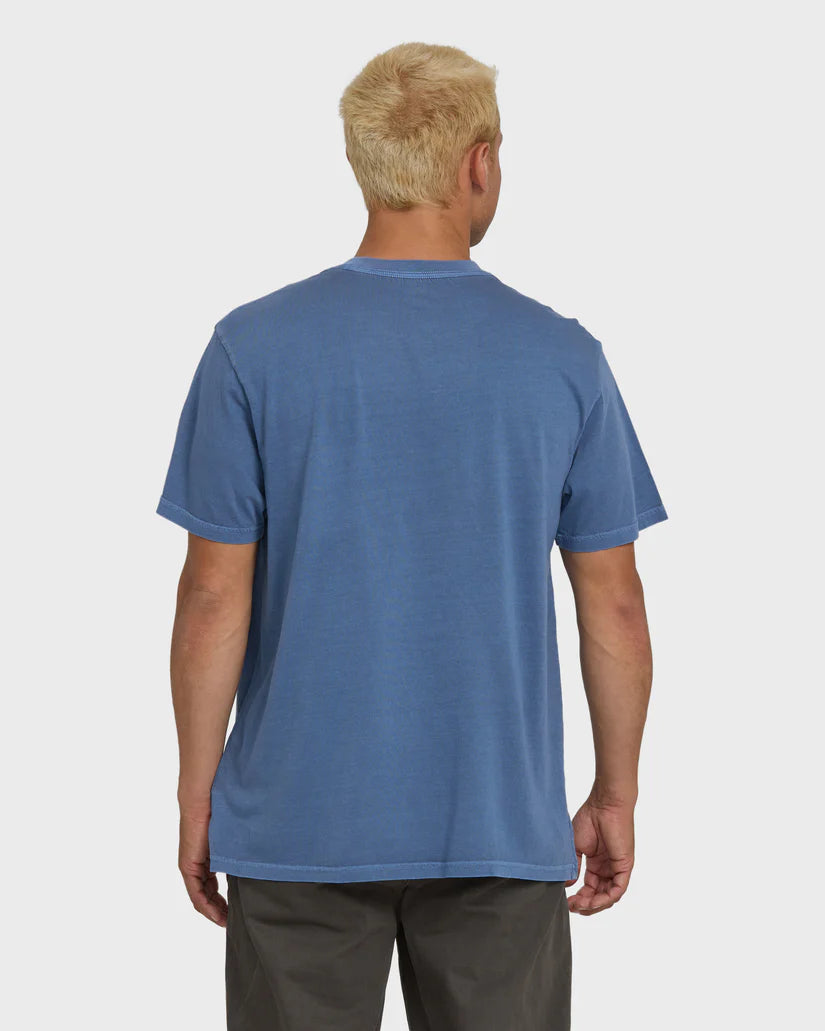 Billabong Men's Essential Wave Washed Premium Short Sleeve Pocket Tee Blue Horizon