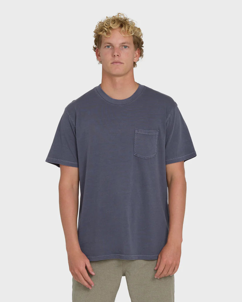 Billabong Men's Essential Wave Washed Premium Short Sleeve Pocket Tee Graystone
