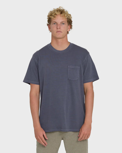 Billabong Men's Essential Wave Washed Premium Short Sleeve Pocket Tee Graystone