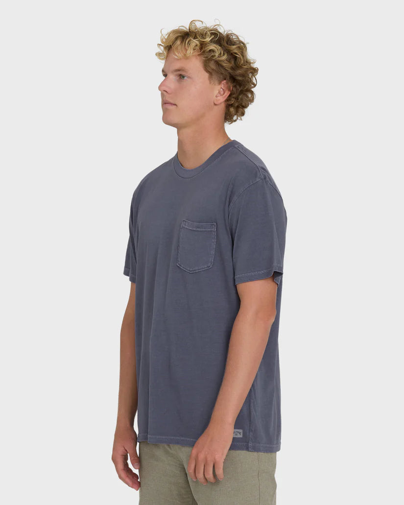 Billabong Men's Essential Wave Washed Premium Short Sleeve Pocket Tee Graystone