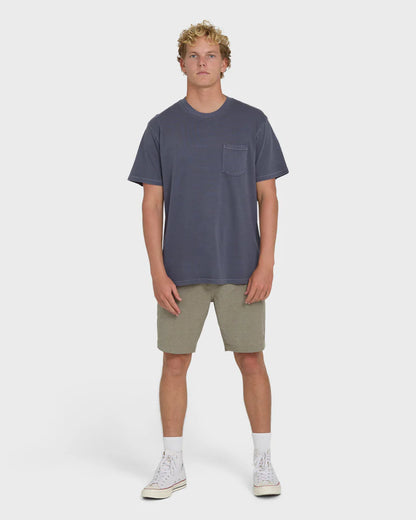 Billabong Men's Essential Wave Washed Premium Short Sleeve Pocket Tee Graystone