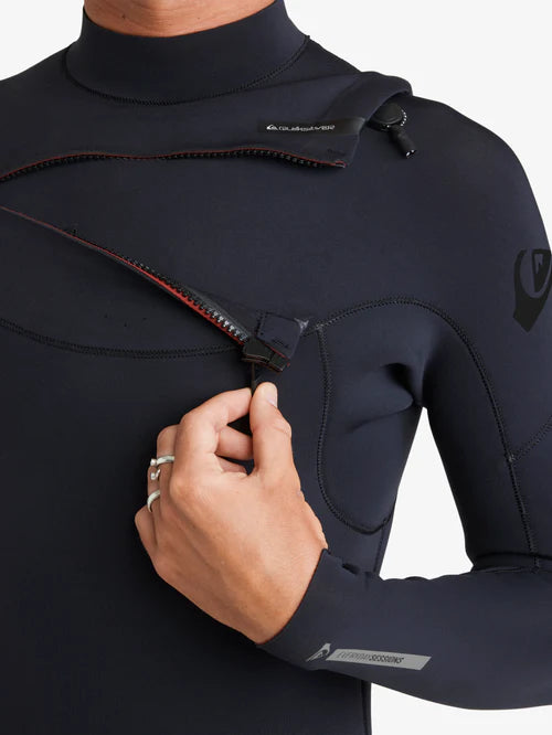 Men's Quiksilver Everyday Sessions Chest Zip 3/2MM Wetsuit Black