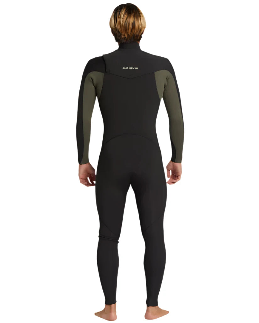 Quiksilver Mens 3/2mm Everyday Sessions Chest Zip Wetsuit Thyme