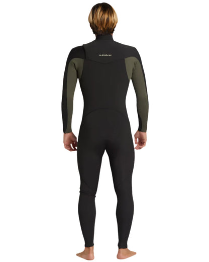 Quiksilver Mens 3/2mm Everyday Sessions Chest Zip Wetsuit Thyme