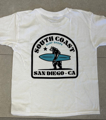 South Coast Youth Surfbear Tee White